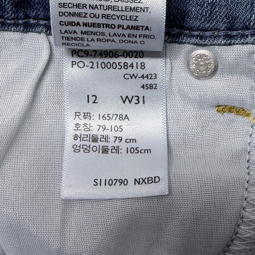 Signature Levi Strauss Gold Mid-Rise Capri Jeans Blue Medium Wash 12 W31 - Picture 4 of 10